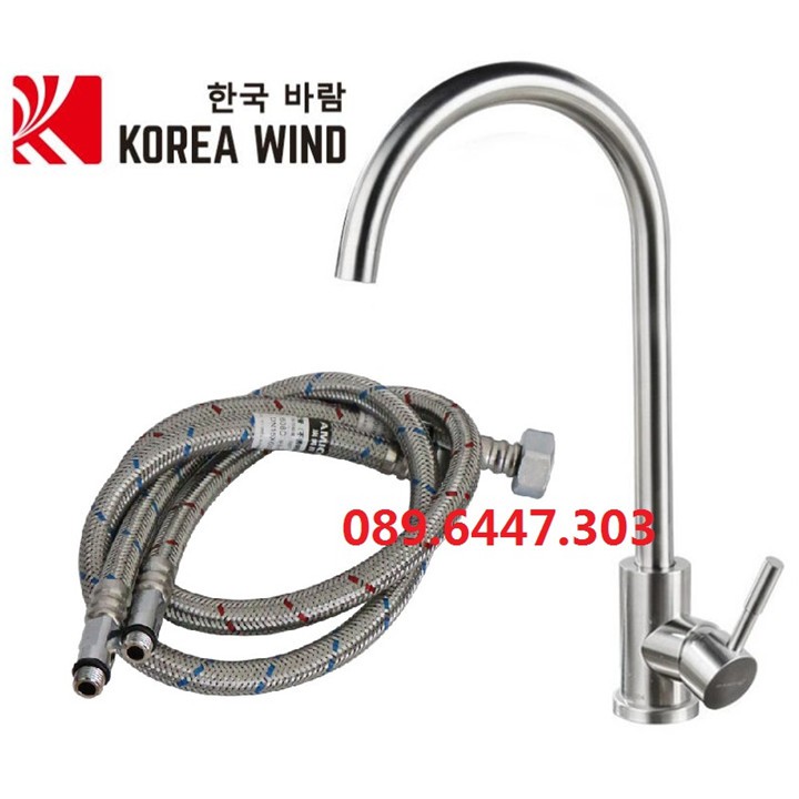 Vòi Lavabo nóng lạnh - Vòi rửa chén Nóng Lạnh KÈM BỘ DÂY