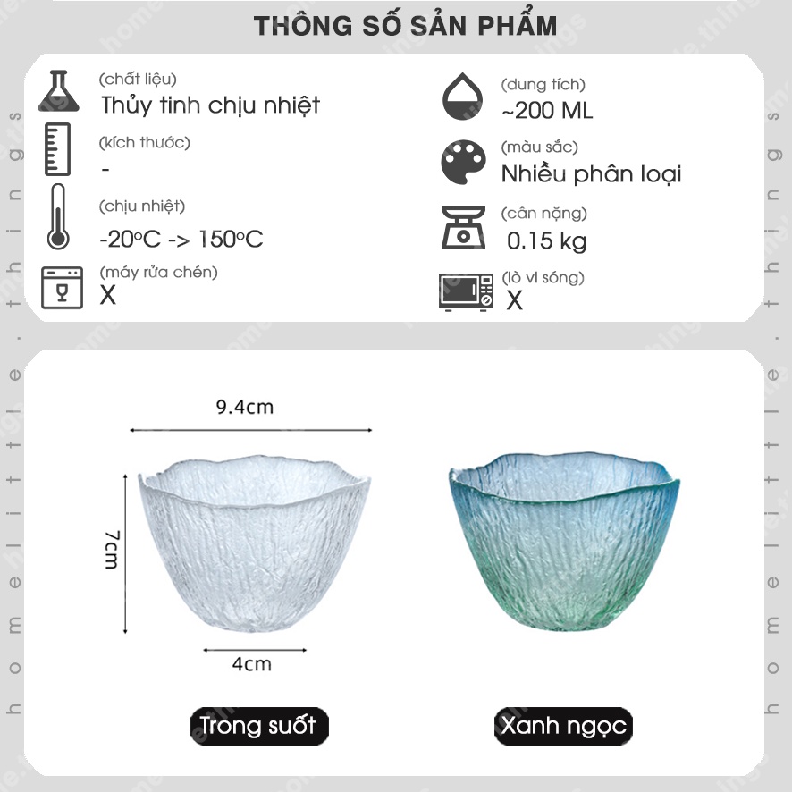 Ly, tách thủy tinh uống nước trà