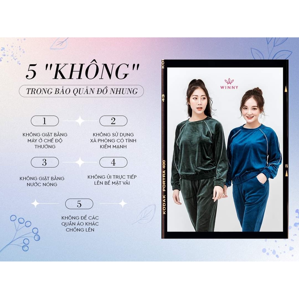 Bộ đồ ngủ nhung thu đông Winny 21511 | BigBuy360 - bigbuy360.vn