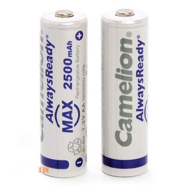 Vỉ 2 Pin Sạc Camelion 1.2V AA 2500 mAh máy ảnh, thiết bị điều khiển