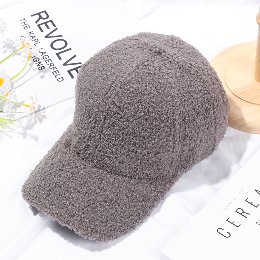 Mũ lưỡi trai vải nỉ dày dặn giữ ấm mùa đông phong cách hip hop đường phố cho nam và nữ