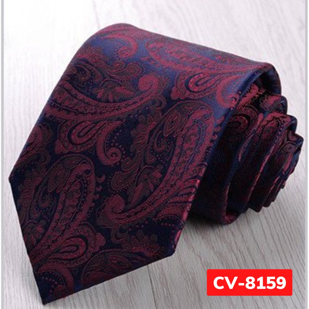 Cavat Nam bản to 8cm cao cấp thời trang, Cà vạt công sở, Cravat chú rể, Calavat dự tiệc CV-8159