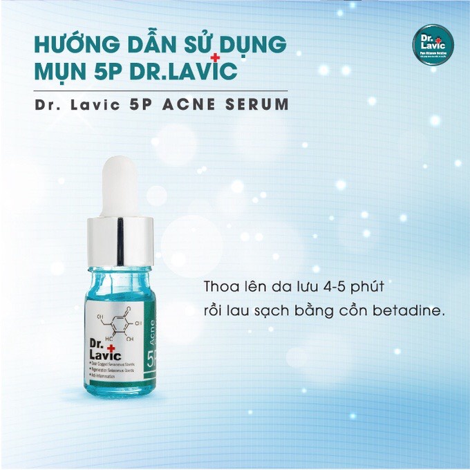 Serum chăm sóc da Dr.Lavic 5P Ance Serum thông tuyến bã tái tạo tuyến bã nhờn loại bỏ mụn công nghệ USA 10ml DR907