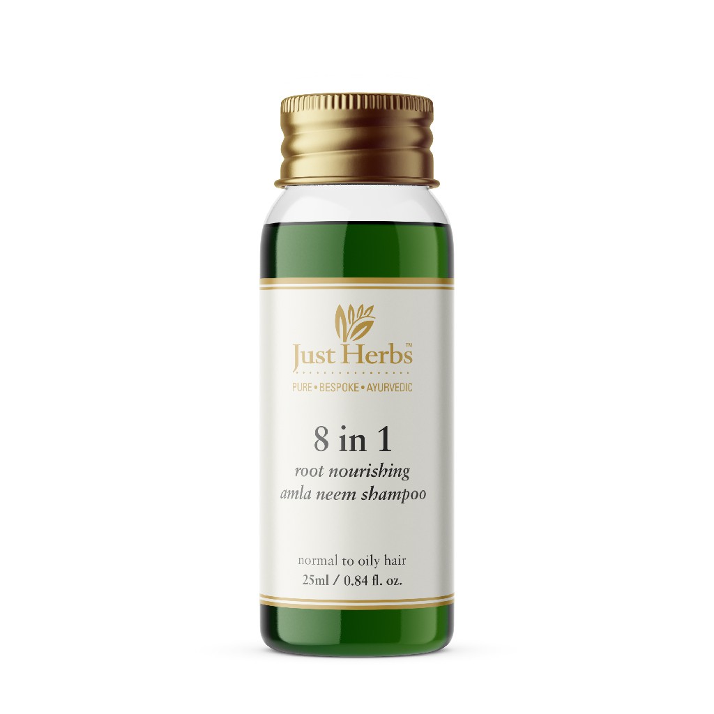 Dầu gội Just Herbs 8 trong 1 nuôi dưỡng tóc Lý Gai &amp; Neem 25ml