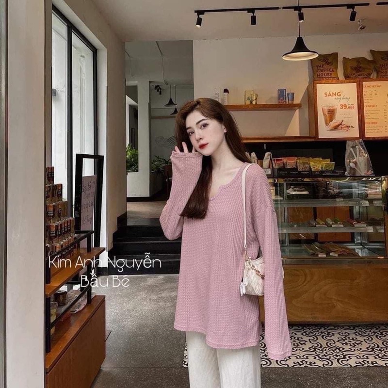 [ RẺ VÔ ĐỊCH] Áo len xốp thụng hót trend Áo basic màu dễ phối đồ Ulzzang