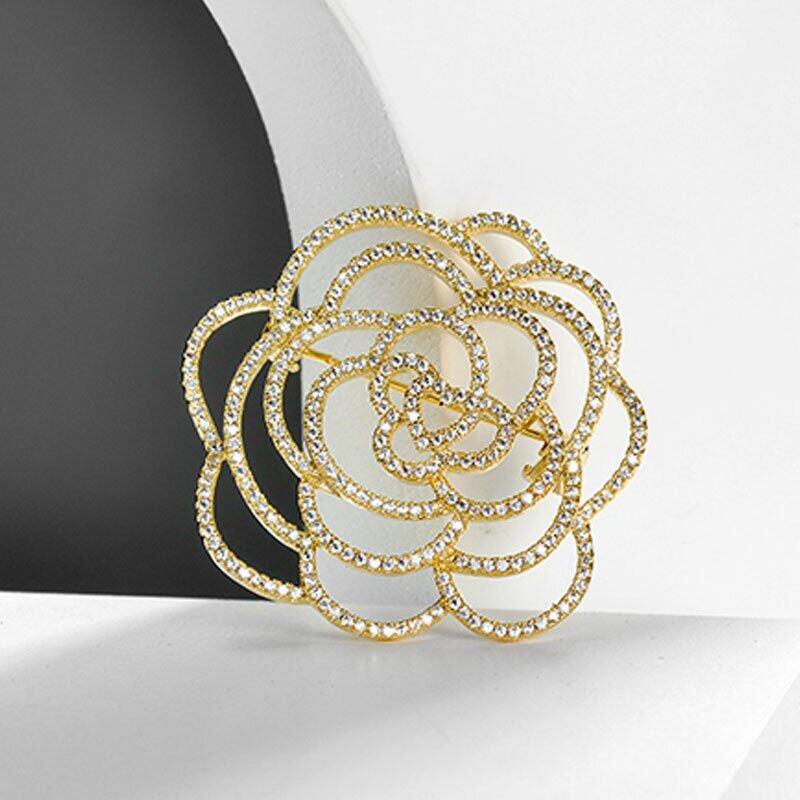 Ghim Cài Áo Hình Hoa Trà Nhỏ Dễ Thương Cho Nữ