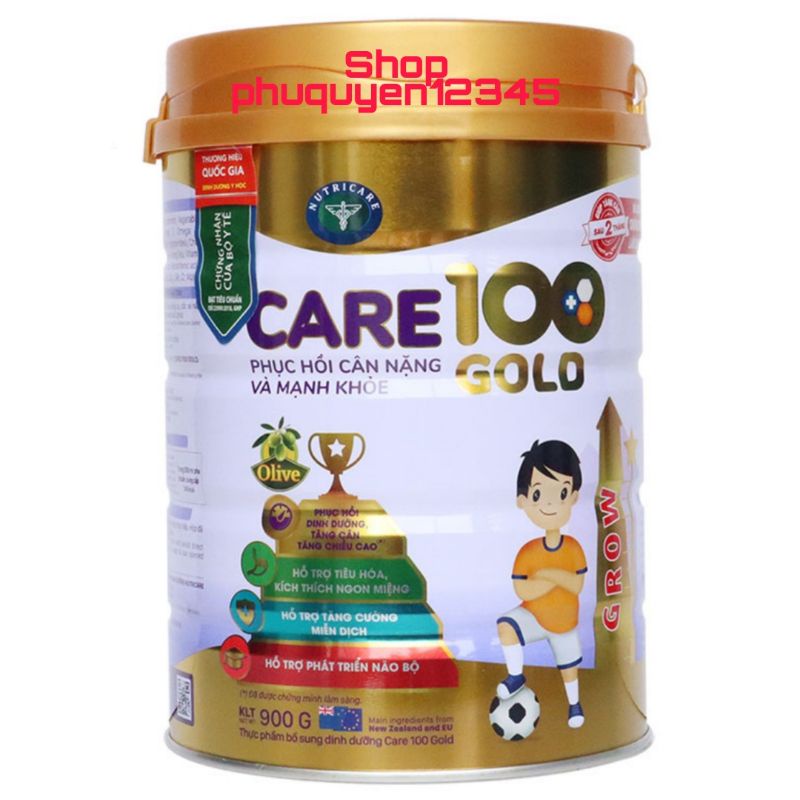 Sữa Care 100 Gold Grow ,900g ( Hsd 2023)