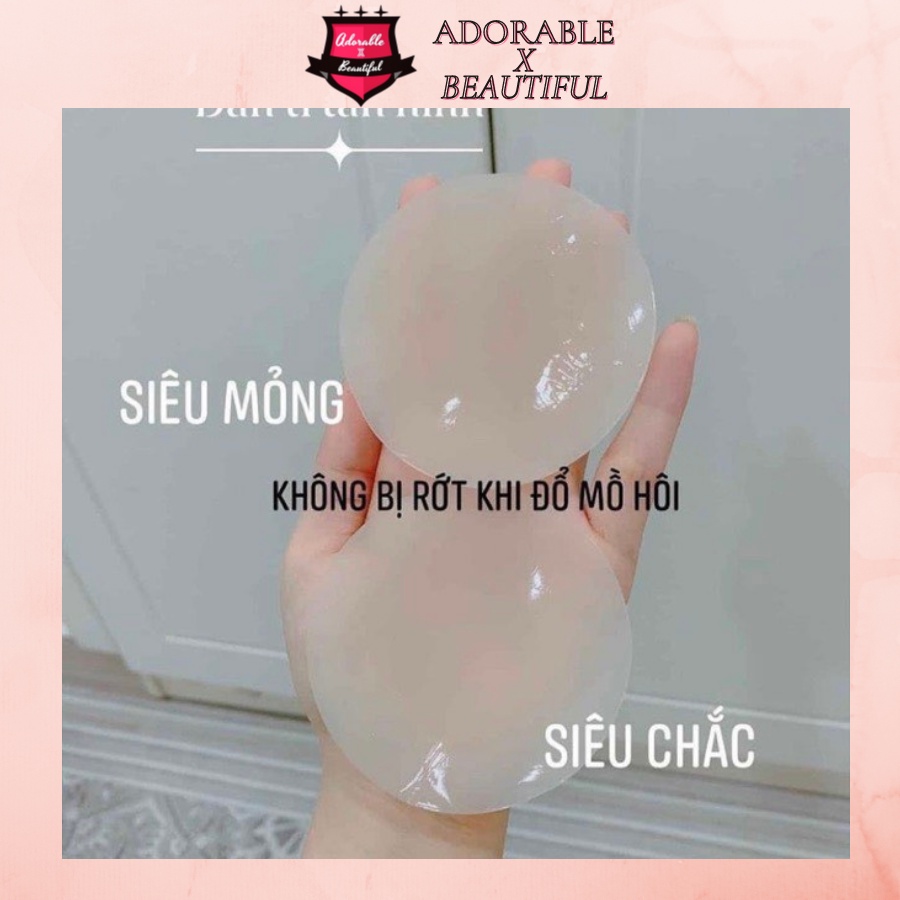 Miếng Dán Ngực Tàng Hình Dán Ti Silicon Siêu Dính Chống Nước Tái Sử Dụng Nhiều Lần KoHộp AdorablexBeautiful