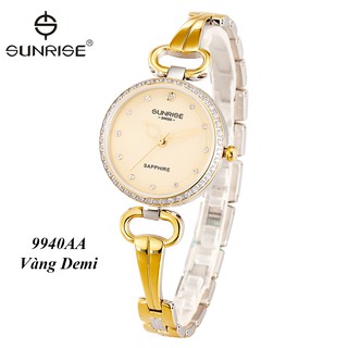 Đồng hồ nữ Đính đá Sunrise 9940AA kính Sapphire chống xước chống nước tốt - Fullbox