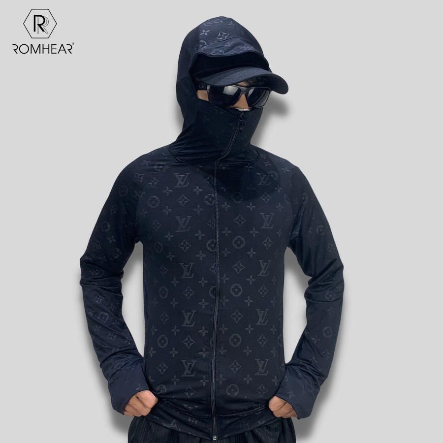 Áo chống nắng nam dập vân 3D họa tiết LV, chất vải kim cương cao cấp,thông hơi,thoáng mát,ngăn tia UV | BigBuy360 - bigbuy360.vn