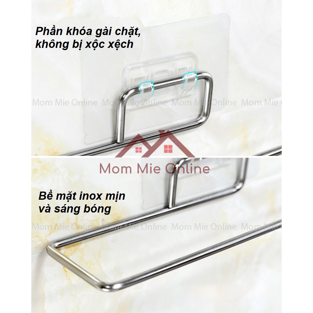 Giá inox treo giấy vệ sinh/treo khăn dán tường - Q002