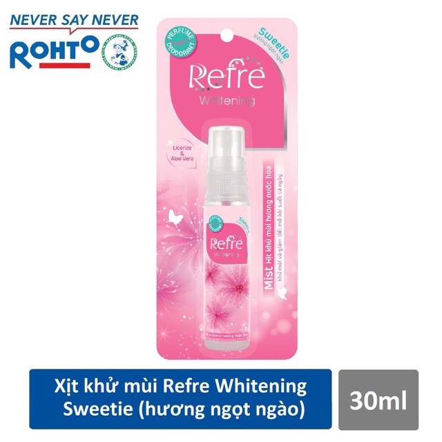( mẫu mới) Xịt Khử Mùi nước hoa Mentholatum Refre 30ml | BigBuy360 - bigbuy360.vn