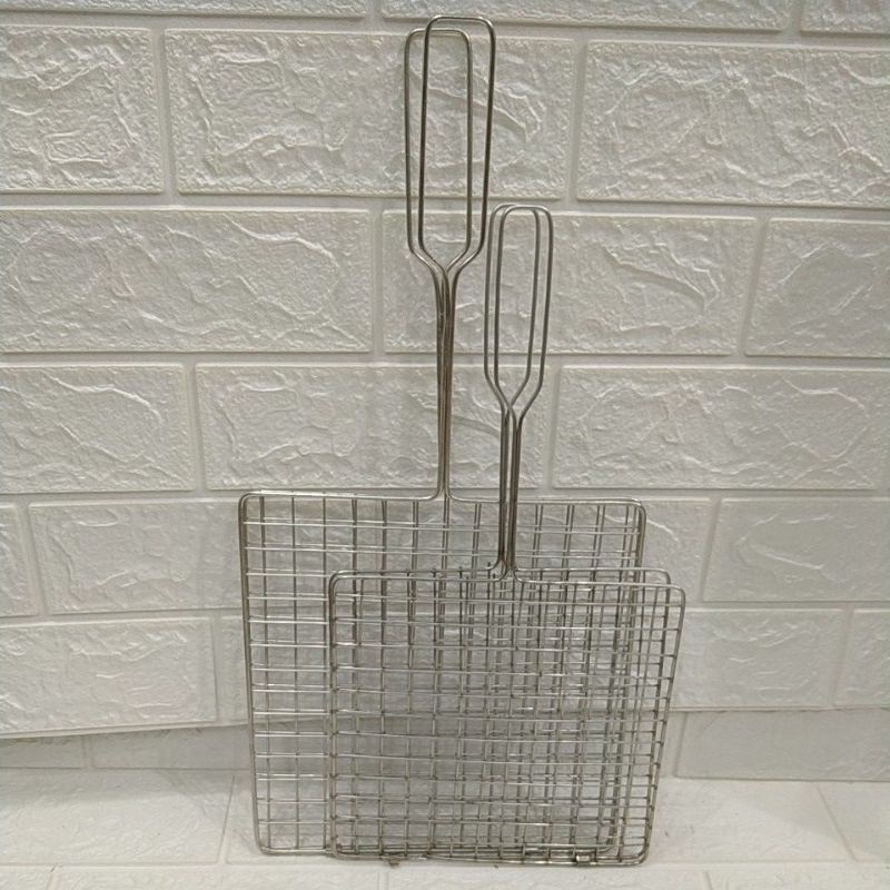 Vỉ Nướng Bằng Inox Kẹp Nướng Chả Thịt Cá nhiều size