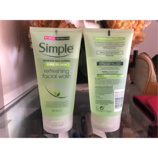 Sữa rửa mặt Simple 150ml hàng chính hãng