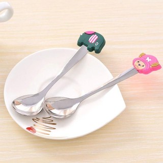 Muỗng cán silicon hình thú cho bé
