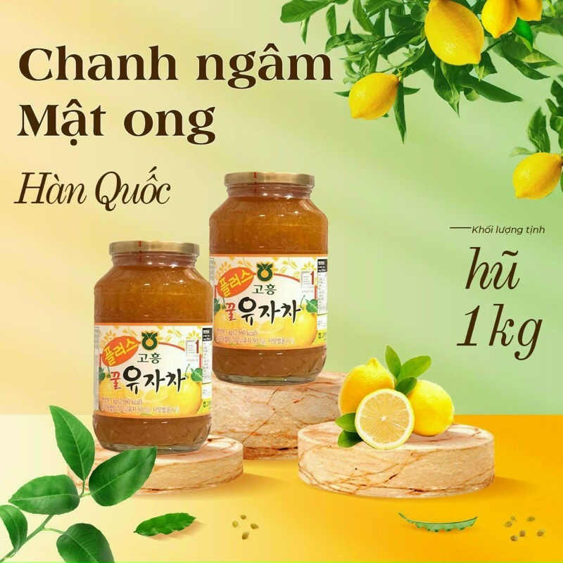 CHANH MẬT ONG HÀN QUỐC - HŨ 1 KG - GIẢM HO HIỆU QUẢ