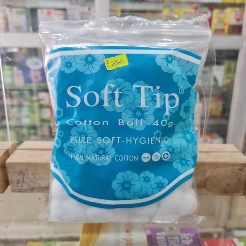 Bông tẩy trang Soft Tip gói 80 miến, Soft tip viên tròn ⚡ Thái Lan ⚡ Dùng tẩy trang, nút tai cho mẹ đẻ sau sinh