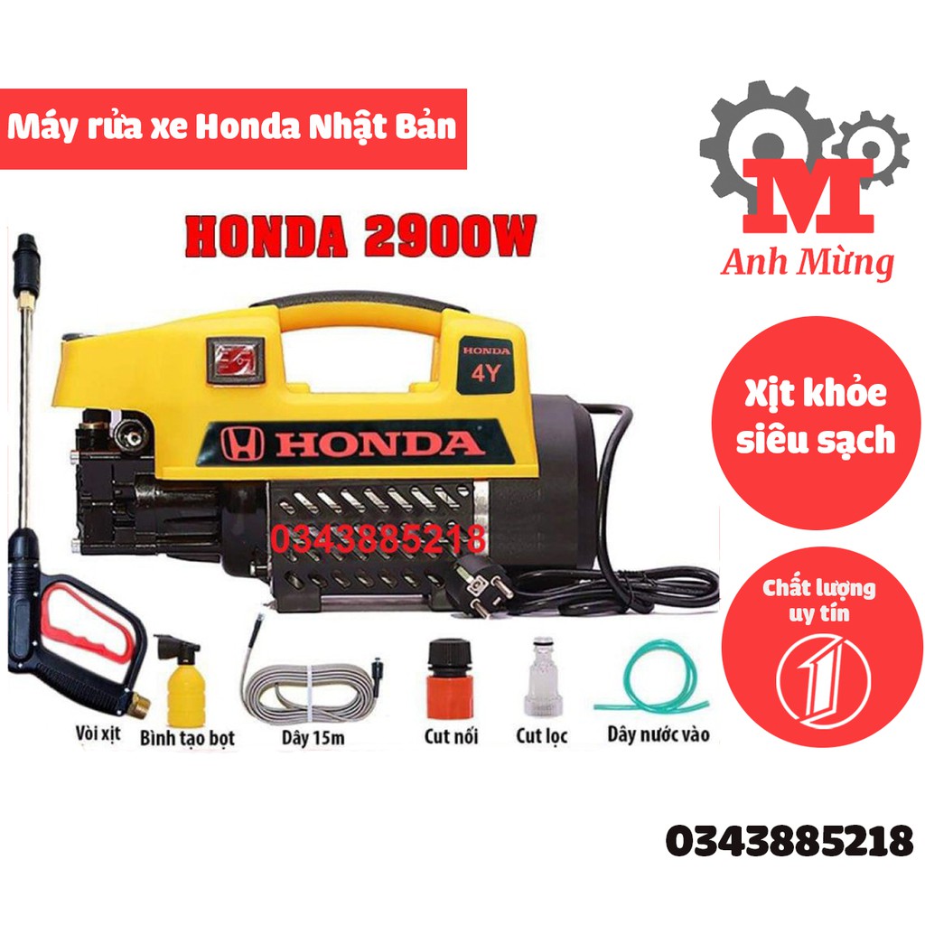 Máy rửa xe HONDA h2900 Nhật Bản bảo hành 12 tháng