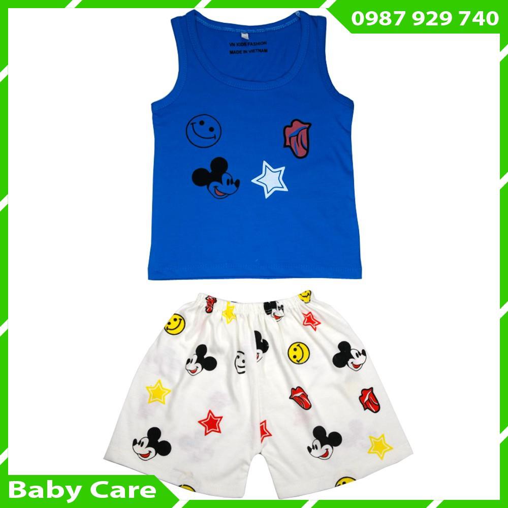 Bộ cotton in hình chuột mickey ngộ nghĩnh cho bé trai 7-18kg BMKKS (ảnh thật) - KIBA.shop ( quần áo mùa hè cho bé)