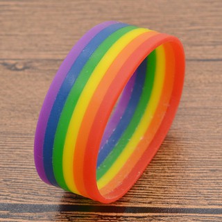 Vòng Đeo Tay Silicone 7 Sắc Cầu Vồng Lgbt