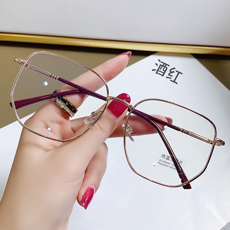 Mắt kính gọng vuông chống bức xạ phong cách Hàn Quốc thời trang cho nữ