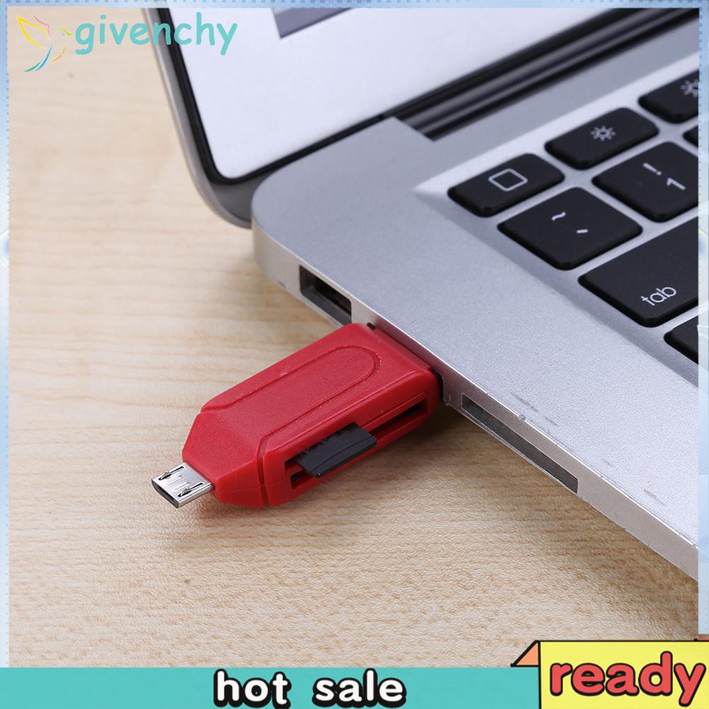 Đầu Đọc Thẻ Nhớ Usb 2.0 Otg Tf / Sd Đa Năng 2 Trong 1