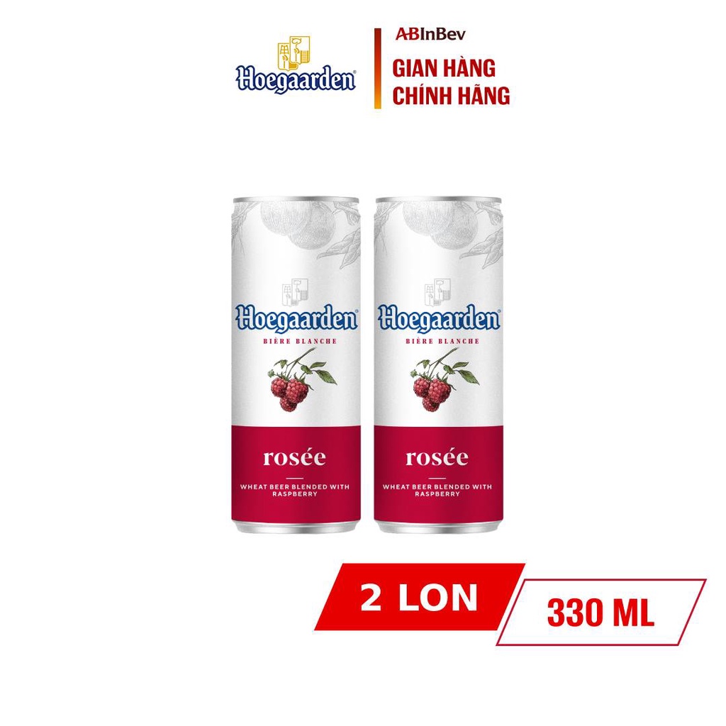 Bia Hoegaarden Rosée Hương Vị Trái Cây 2 Lon (330ml/lon)