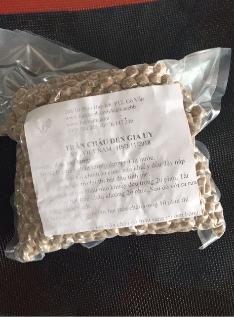 Trân châu đen Gia Uy- gói 500gr | BigBuy360 - bigbuy360.vn