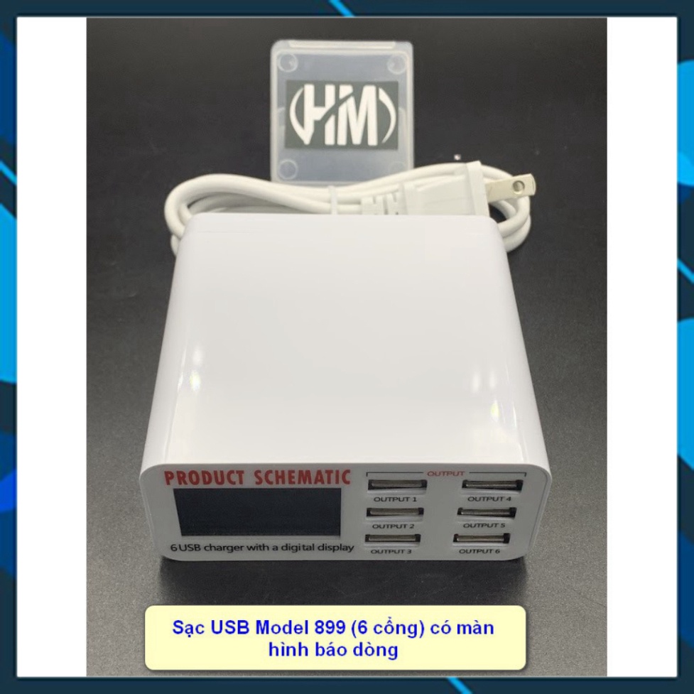 Sạc nhiều cổng có màn hình báo dòng Model 899 và 896 (6 cổng)