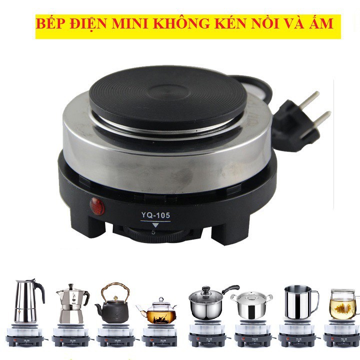 Bếp Điện mini pha cà phê, pha trà, nấu nước không kén nồi và ấm S.T