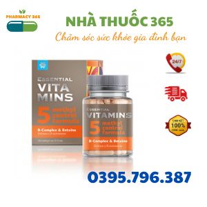 [Hỗ trợ tim mạch] Thực phẩm bảo vệ sức khỏe  Essential Vitamin 5 - Vitamins B-complex &amp; Betaine – 30 viên – Date T3/2023
