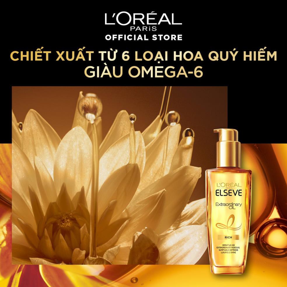 Dầu dưỡng chiết xuất tinh dầu hoa tự nhiên L'Oreal Paris Elseve Extraordinary Oil 100ml