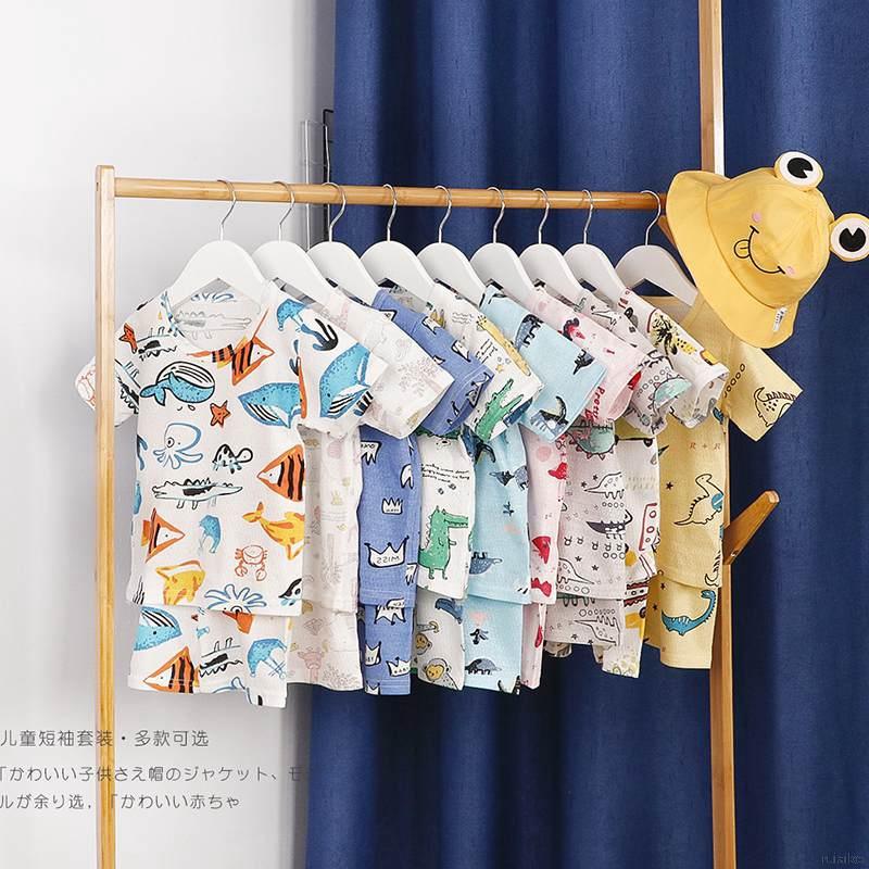 Bộ Đồ Ngủ Pijama 2 Món Dễ Thương Cho Bé Trai Từ 0-5 Tuổi