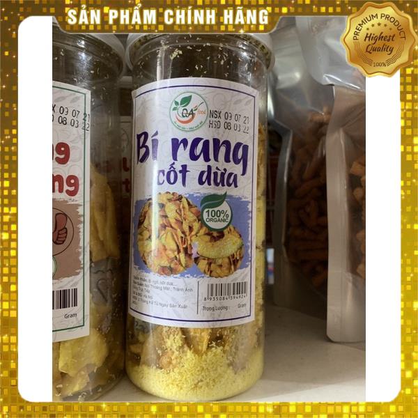 khoai lang sấy mật ong, khoai cọng sấy giòn, bí rang cốt dừa 200g 1 lọ