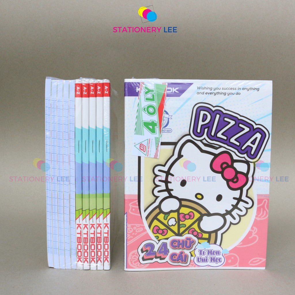 Gói 10 cuốn Tập Học Sinh Cao Cấp Chuyên Rèn Chữ Đẹp 24 Chữ Cái KTBOOK giấy trắng không lem ĐL 100 gsm - 96 trang