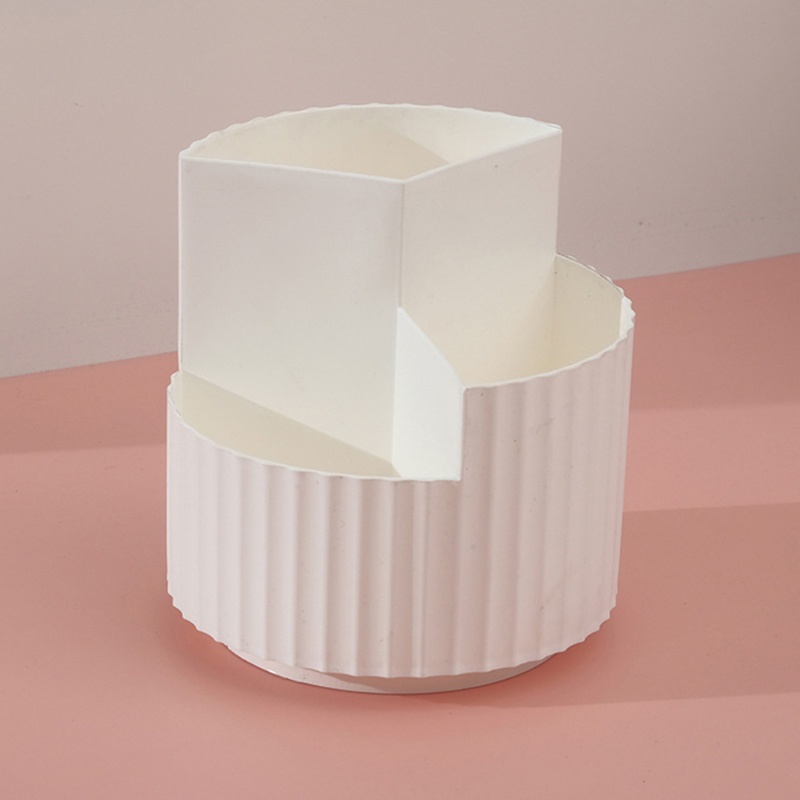 Giá Đỡ Bút / Cọ Trang Điểm 3 Ngăn Xoay 360 Độ Tiện Dụng Cho Gia Đình / Văn Phòng