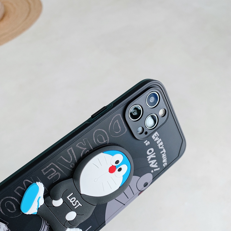 Ốp Điện Thoại Tpu Mềm Hình Doraemon 3d Bảo Vệ Toàn Diện Cho Iphone 11x12 Xs Xr 7plus