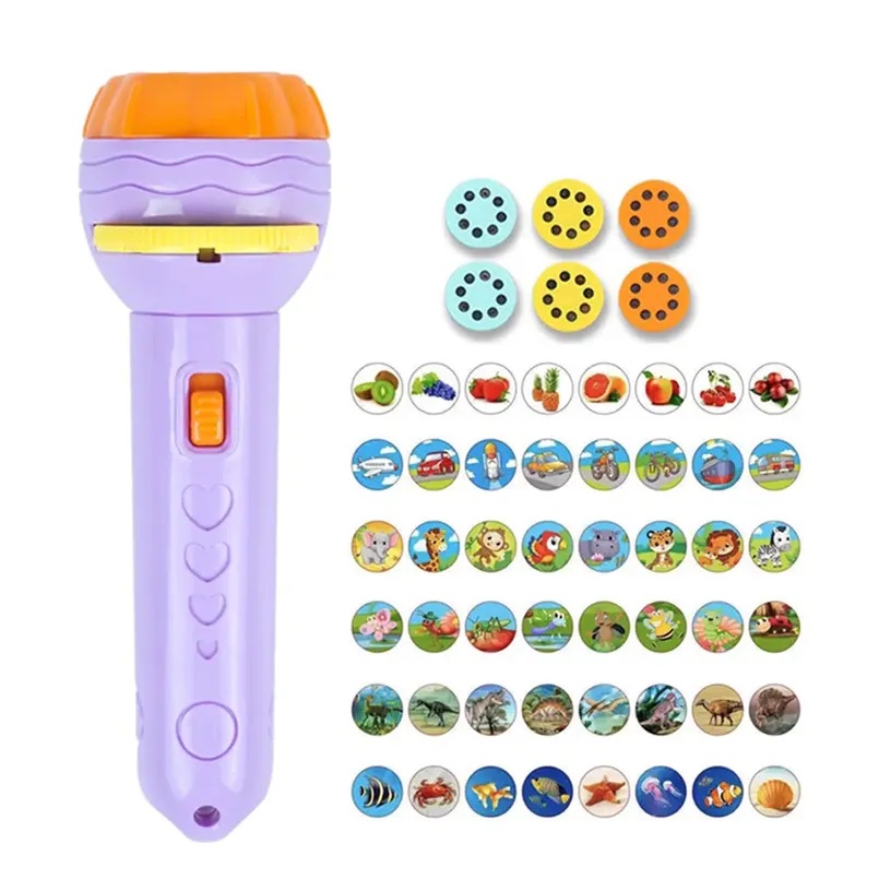 Đồ chơi đèn pin máy chiếu cho trẻ em 80/48/24 Mẫu máy chiếu đồ chơi phát sáng Giáo dục sớm