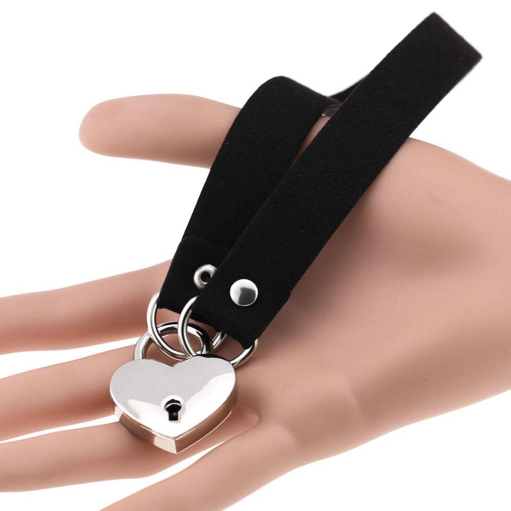 BSUNS Vòng Cổ Choker Mặt Ổ Khóa Và Chìa Khóa