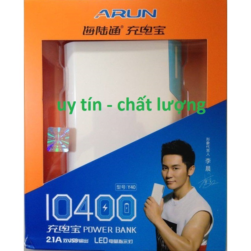 Sạc Dự Phòng Chính Hãng Arun 10400MAH Siêu Chuẩn, Siêu Hot