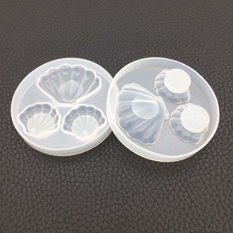 Khuôn Silicone Làm Đồ Chơi Diy Hình Vỏ Sò 3D Độc Đáo