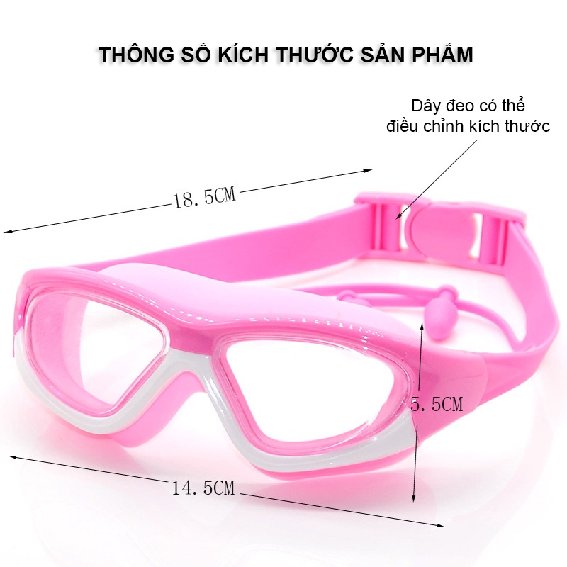 Kính bơi cho bé chống sương mù, chống tia UV cho bé bơi lội an toàn (từ 3 - 16 tuổi) - Lado Shop