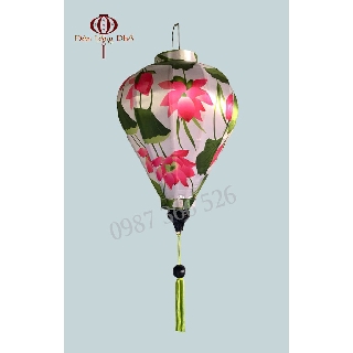 {GIÁ TẬN XƯỞNG} Đèn lồng Hội An vải phi 3D in họa tiết size 30 cm