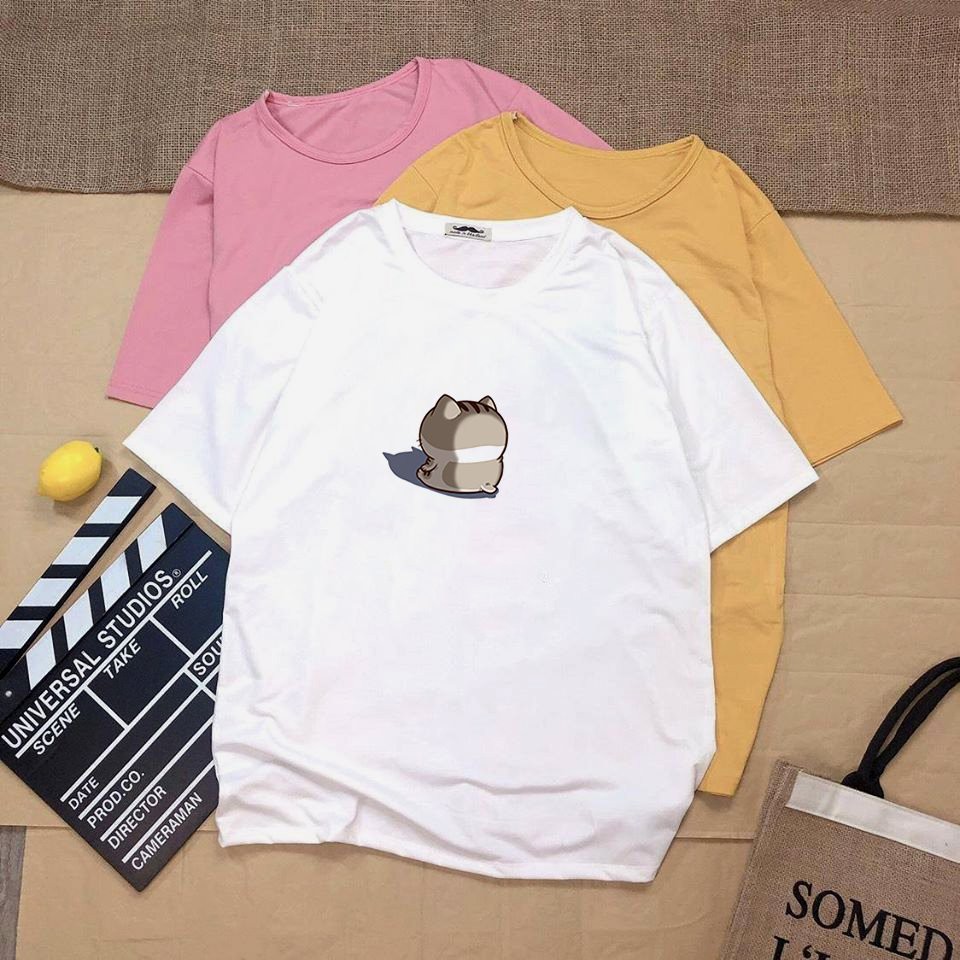 Áo thun tay lỡ unisex form rộng ami bụng bự vải dày mịn 20N1278