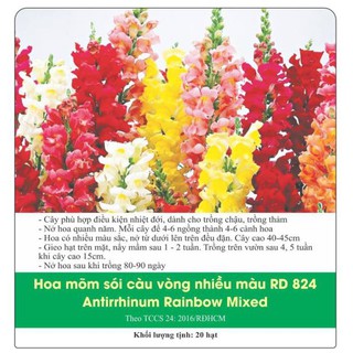 Hạt Giống Hoa Mõm Sói Cầu Vòng Nhiều Màu Rd 824 Gói 0.03g