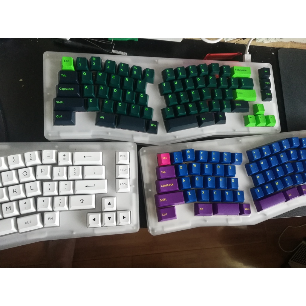Set Keycap PBT Doubleshot Wavez, Iris nút bàn phím cơ phù hợp nhiều layout