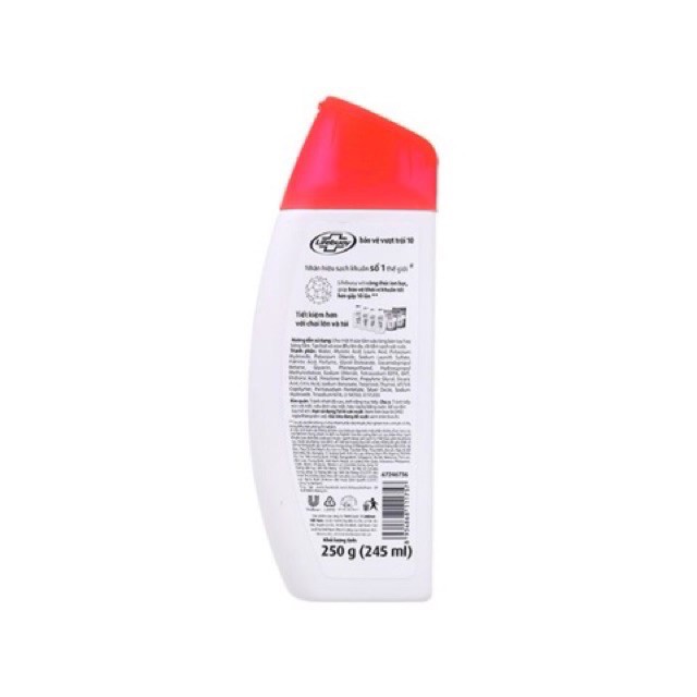 Sữa tắm bảo vệ khỏi vi khuẩn Lifebuoy chăm sóc da và bảo vệ vượt trội 10 chai 245ml