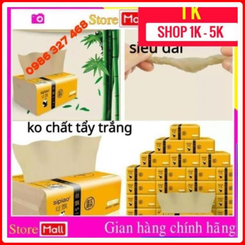 GIẤY ĂN GẤU TRÚC SIPIAO ❤️ Deal 1k ❤️ Giấy ăn Chất Liệu Từ Sợ Tre Gấu Trúc - Không Tẩy Trắng - Siêu Dai