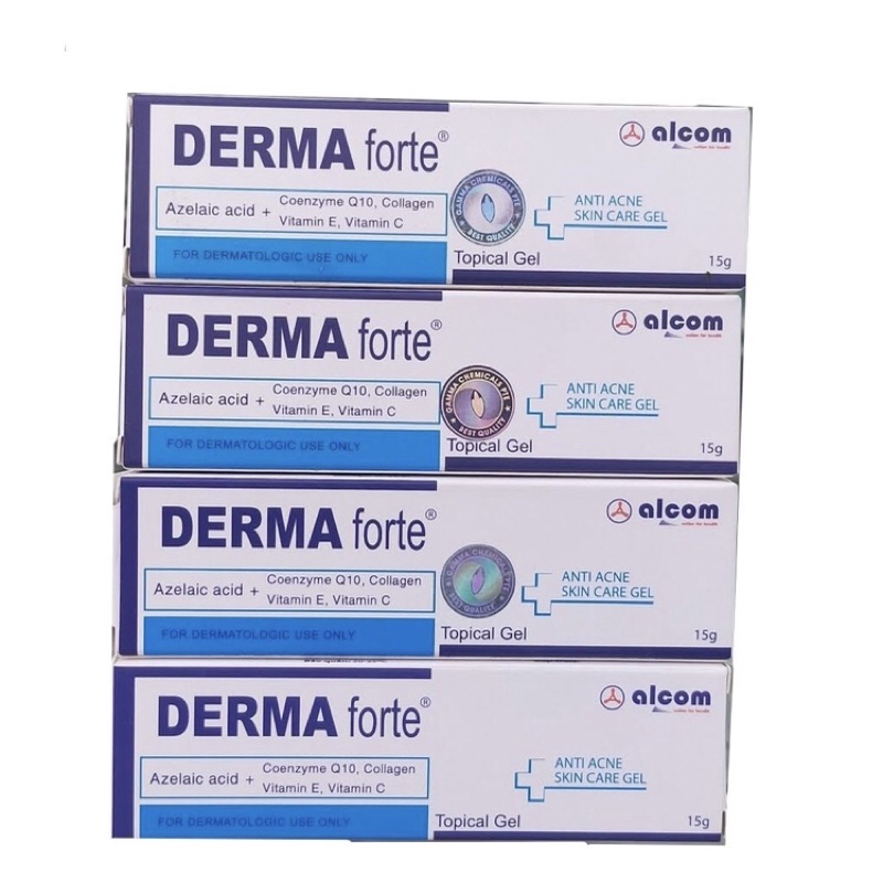 DERMA FORTE Gel [Tuýp 15g] Giảm Mụn Trứng Cá, Ngừa Thâm, Mờ Sẹo, Đem Lại Làn Da Luôn Trắng Hồng, Mịn Màng