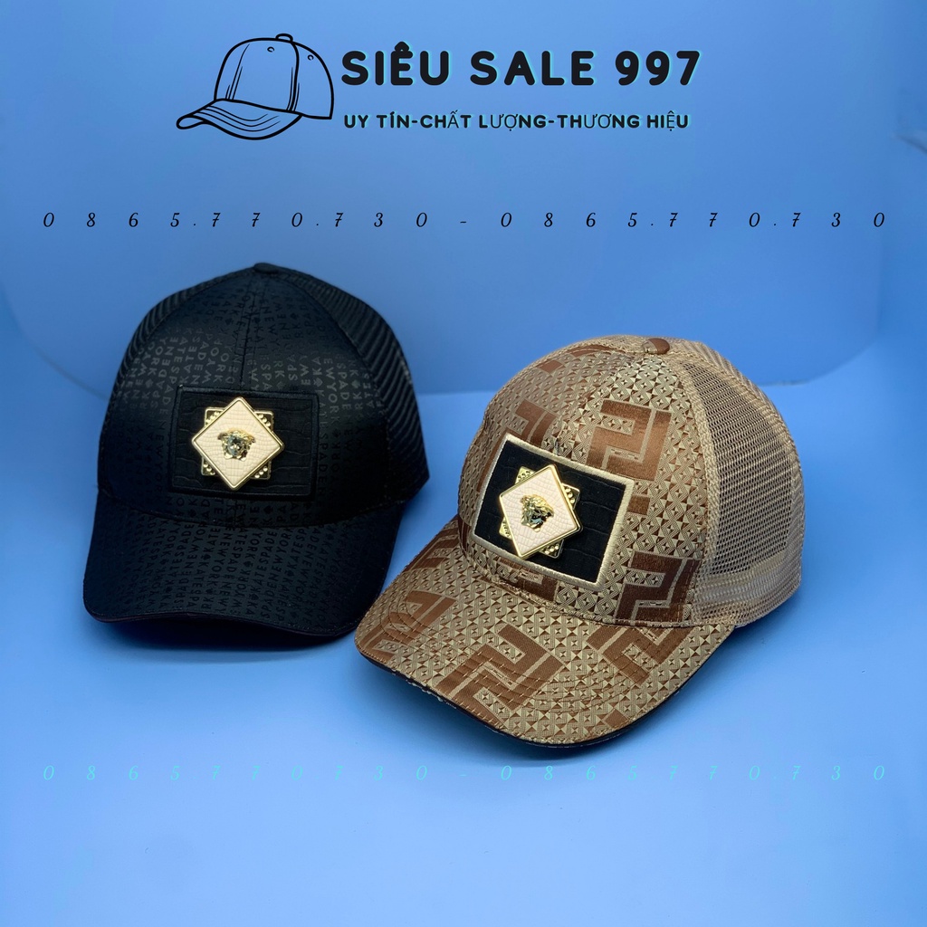 NÓN LƯỠI TRAI PHỐI LƯỚI LOGO HÌNH THOI MẠ VÀNG CAO CẤP THỜI TRANG NAM NỮ